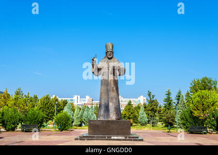 Statua di Petar I Petrovic Njegos in Podgorica - Montenegro Foto Stock