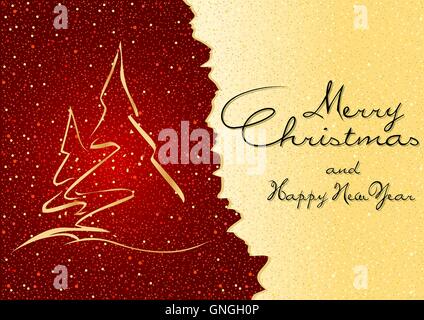 Abstract di auguri di Natale Illustrazione Vettoriale