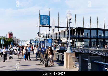 Il vecchio porto di Montreal, Canada Foto Stock