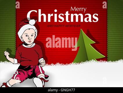 Natale biglietto di auguri Illustrazione Vettoriale