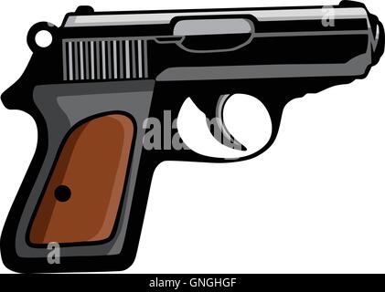 Personal Pistola Gun vettore Illustrazione Vettoriale