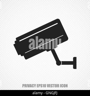 Vettore di Privacy telecamera TVCC icona. Moderno design piatto. Illustrazione Vettoriale
