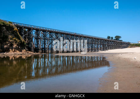 Il pudding Creek traliccio ponte in Fort Bragg California Foto Stock