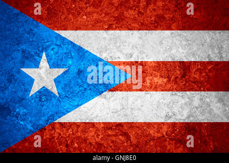 Bandiera di Puerto Rico o Puerto Rican banner su sfondo vintage Foto Stock