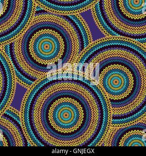 Abstract Seamless stile etnico cerchio semplice Vettore colorati Illustrazione Vettoriale