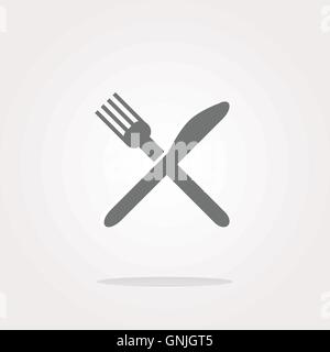 Piatto forchetta e coltello icona, piatto forchetta e coltello vettore icona,piatto forchetta e coltello , piatto forchetta e coltello icona piatto, piatto e forcella kni Illustrazione Vettoriale