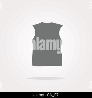 Abbigliamento per donna o uomo. T-shirt icona web isolato su bianco . Illustrazione Vettoriale. Icona del vettore Illustrazione Vettoriale