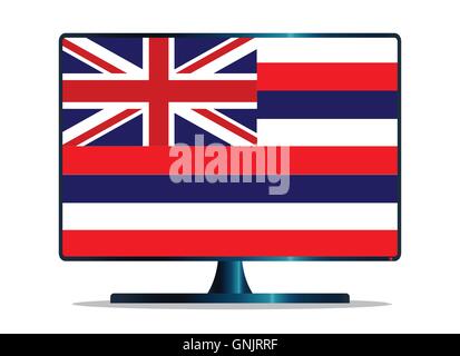 Hawaii Flag TV Illustrazione Vettoriale