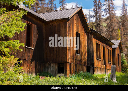 Carson ghost town off il Loop Alpine Scenic Byway vicino al lago di città, Colorado. Foto Stock