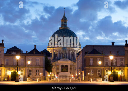 Amalienborg Royal Palace a Copenhagen, Danimarca Foto Stock