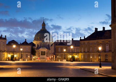 Amalienborg Royal Palace a Copenhagen, Danimarca Foto Stock