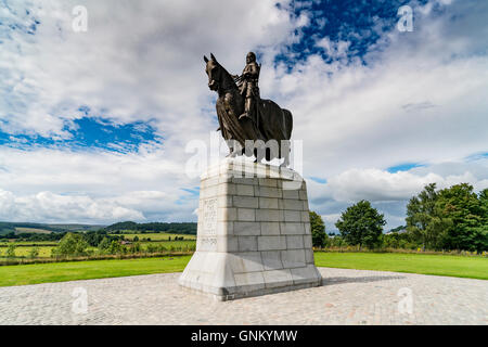 Statua di Re Robert the Bruce a Bannockburn Heritage Centre a Stirling, Stirlingshire, Scotland, Regno Unito Foto Stock