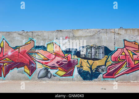 Urban graffiti Sebastopoli Crimea Foto Stock