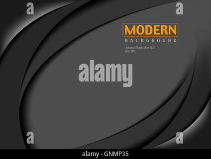 Abstract di nero lo sfondo tecnico Illustrazione Vettoriale