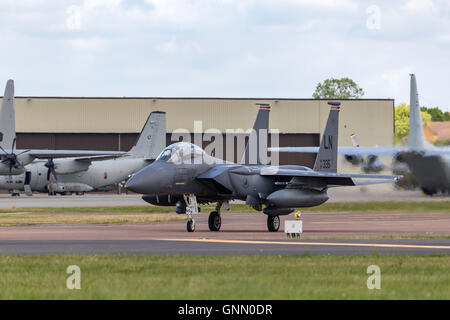 United States Air Force (USAF) McDonnell Douglas F-15E Strike Eagle 91-0335 da RAF Lakenheath. Foto Stock