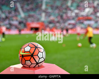 WROCLAW, Polonia - 26 Marzo 2016: la palla prima di calcio internazionale amichevole Polonia vs Finlandia 5:0. Foto Stock