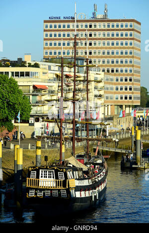 Bremen, Germania, Weser presso la Schlachte a Brema Foto Stock