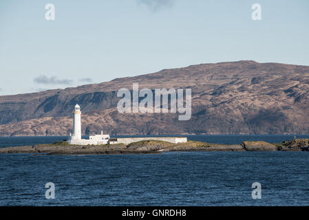 Oban, Regno Unito, Lismore faro sull isola di Eilean Musdile in Scozia Foto Stock