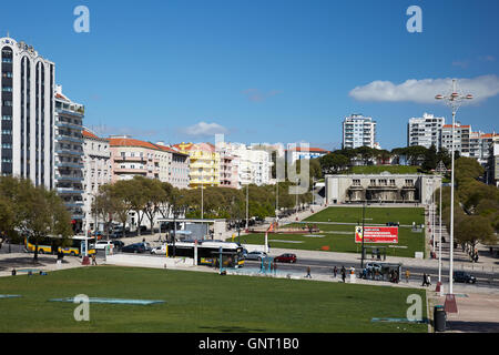 Lisbona, Portogallo, Alameda Afonso Henriques in Avenidas Novas Area Foto Stock