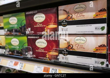 Tè Twinings a Wegmans Fruttivendolo, Westwood, Massachusetts, STATI UNITI D'AMERICA Foto Stock