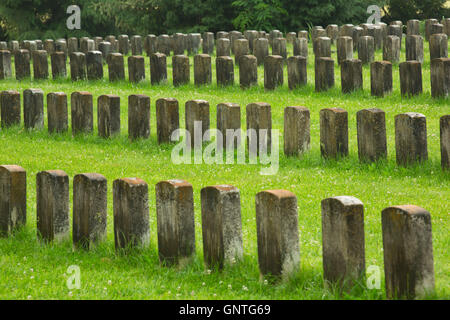 Tomba di righe, Antietam Cimitero Nazionale, Maryland Foto Stock