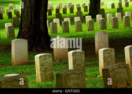 Tomba di righe, Antietam Cimitero Nazionale, Maryland Foto Stock