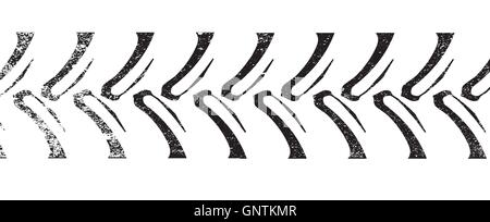Battistrada del pneumatico tipica di un trattore generico o fuoristrada con grunge Illustrazione Vettoriale