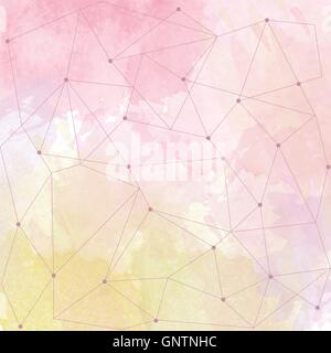 Acquerelli di sfondo con design a triangolo Illustrazione Vettoriale