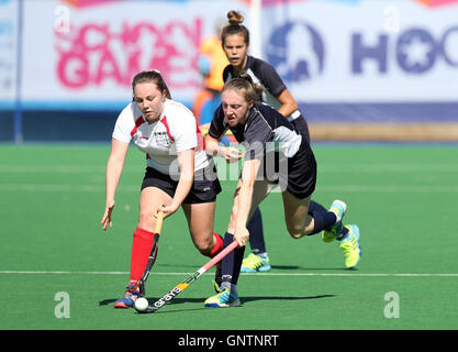 Azione dalla Scozia contro Ulster in Hockey sul primo giorno di scuola Giochi 2016, Loughborough University. Stampa foto di associazione. Picture Data: giovedì 1 settembre 2016. Foto Stock