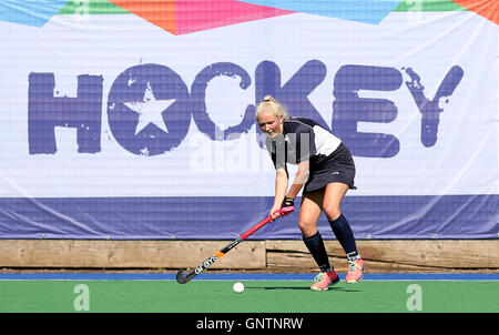 Azione dalla Scozia contro Ulster in Hockey sul primo giorno di scuola Giochi 2016, Loughborough University. Stampa foto di associazione. Picture Data: giovedì 1 settembre 2016. Foto Stock