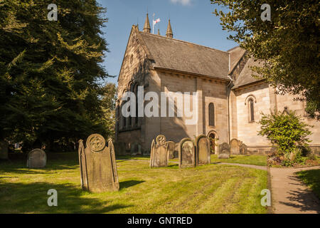 Una vista di tutti i Santi Chiesa Parrocchiale nella città mercato di Helmsley,North Yorkshire, Inghilterra, Regno Unito Foto Stock