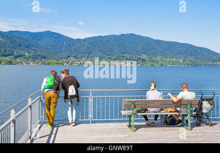 Vista sul lago Tegernsee Foto Stock