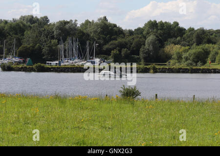 Kinnego Marina sul Lough Neagh, il più grande lago d'acqua dolce nel Regno Unito Foto Stock