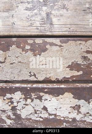 Grungy listoni in legno texture di sfondo a Maiorca, isole Baleari, Spagna. Foto Stock