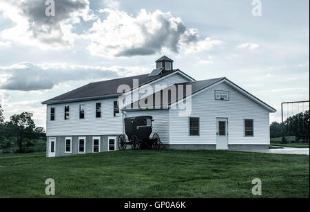 Scuola Amish in Holmes county Ohio Foto Stock