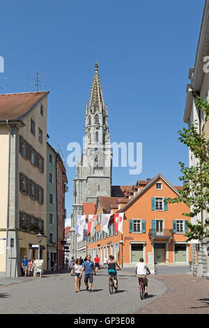 Minster, città vecchia, di Costanza e il Lago di Costanza, Baden-Wuerttemberg, Germania Foto Stock