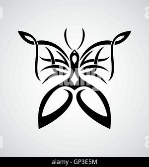 Butterfly Tattoo Design Illustrazione Vettoriale