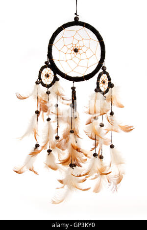 Dreamcatcher isolati su sfondo bianco Foto Stock