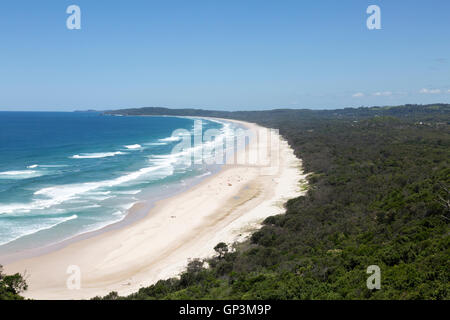 Tallow Beach nella Baia di Byron sul Nuovo Galles del Sud Costa, Australia Foto Stock