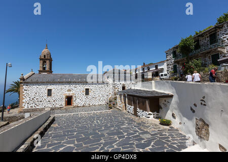 A San Andrés de Teixido chiesa famosa per il pellegrinaggio a San Andrés de Teixido, una provincia di La Coruña, Galizia, Spagna Foto Stock