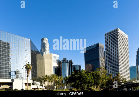 Lo skyline di Los Angeles in California Foto Stock