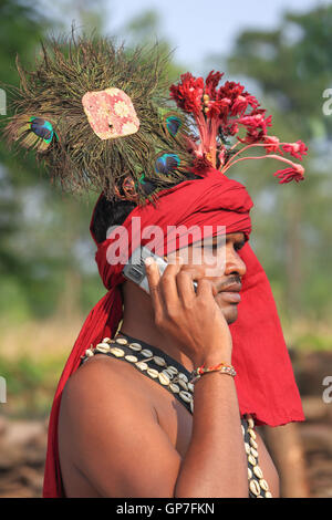 Gendi danza, Bastar, Chhattisgarh, India, Asia Foto Stock