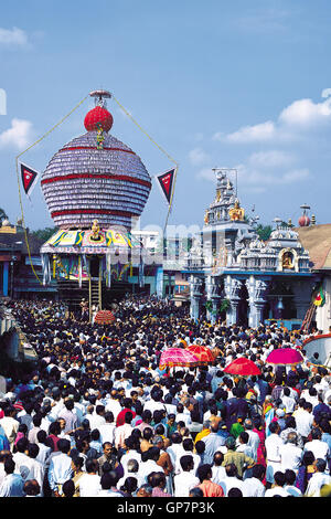 Tempio festival chariot, udupi, Karnataka, India, Asia Foto Stock