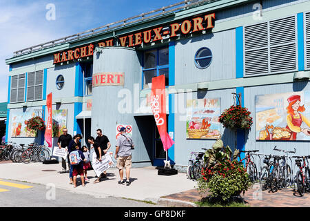 Porto vecchio mercato, Quebec, Canada Foto Stock