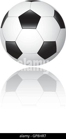 Pallone da calcio isolati su sfondo bianco Illustrazione Vettoriale
