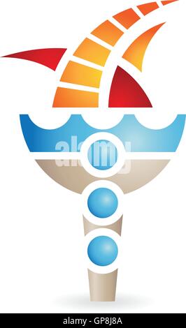 Torcia antico isolato su bianco Illustrazione Vettoriale