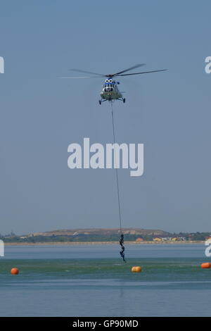 Mostra Aeronautica 2016 sul Lago Morii a Bucarest, in Romania. Foto Stock