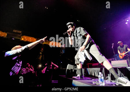 Las Vegas, Nevada, USA. Il 2 settembre, 2016. Epic Mazur frontman della band Crazy Town all'Orleans Arena Credito: Ken Howard/Alamy Live News Foto Stock