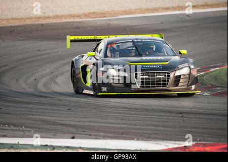 Barcellona, Spagna. Il 3 settembre, 2016. La R8 LMS Ultra auto del Drivex team di Audi, in azione durante la 24 Hores de Barcelona d'Automobilisme-Trofeu Fermí Vélez presso il Circuito di Catalunya. Credito: Pablo Guillen/Alamy Live News Foto Stock