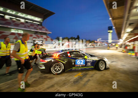 Barcellona, Spagna. Il 3 settembre, 2016. La Porsche 991 Cup auto del MSG Motorsport, in azione durante la 24 Hores de Barcelona d'Automobilisme-Trofeu Fermí Vélez presso il Circuito di Catalunya. Credito: Pablo Guillen/Alamy Live News Foto Stock